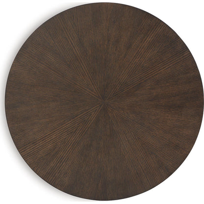Table d'appoint Brazburn - Finition marron foncé/doré