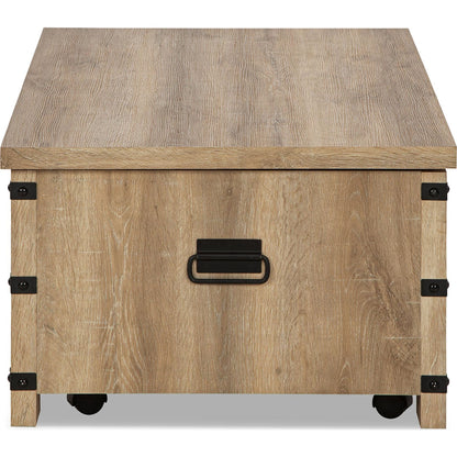 Table basse rectangulaire relevable Calaboro - Marron clair