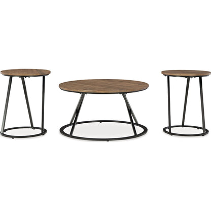 Tables Cassbryn (lot de 3) - Marron/Noir