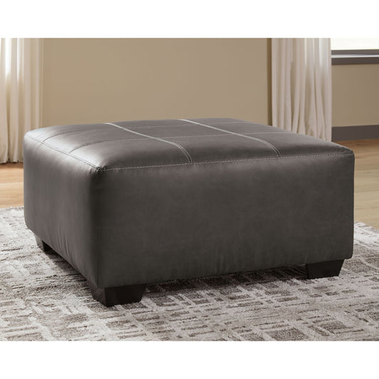 Pouf d'appoint surdimensionné Aberton - Gris