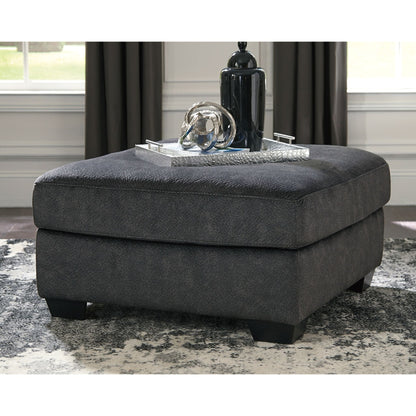 Pouf d'appoint surdimensionné Accrington - Granit