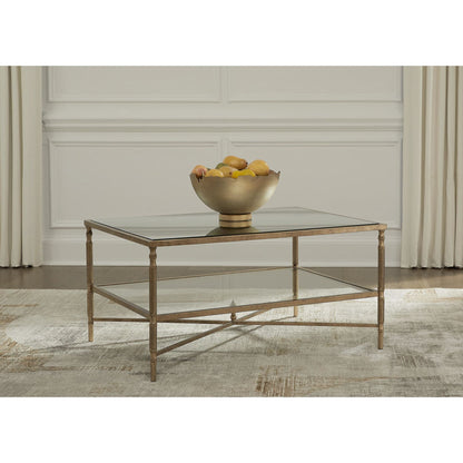Table basse Cloverty - Finition or vieilli