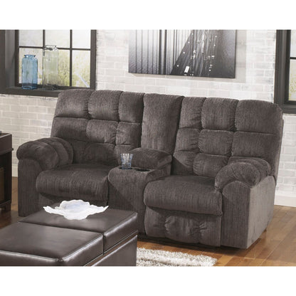 Causeuse inclinable avec console Acieona - Ardoise
