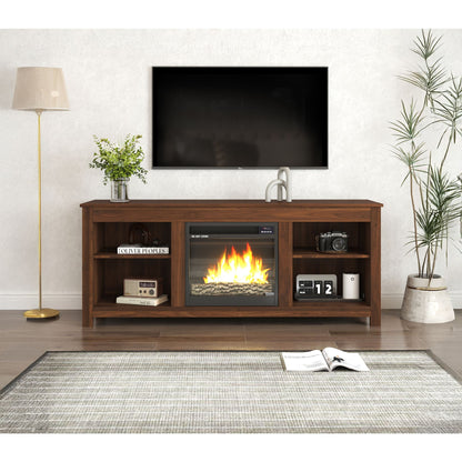 Meuble TV Brenna avec cheminée