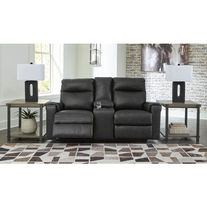 Causeuse inclinable électrique Axtellton avec console - Carbone