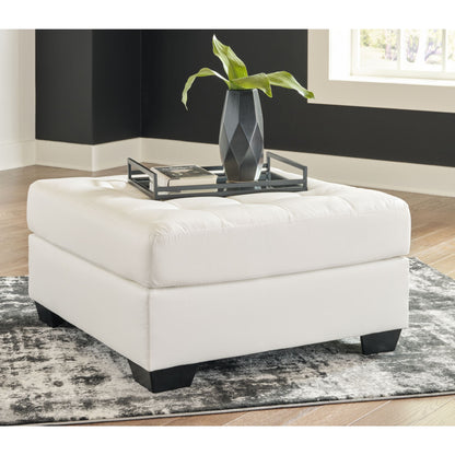 Pouf d'appoint surdimensionné Donlen - Blanc