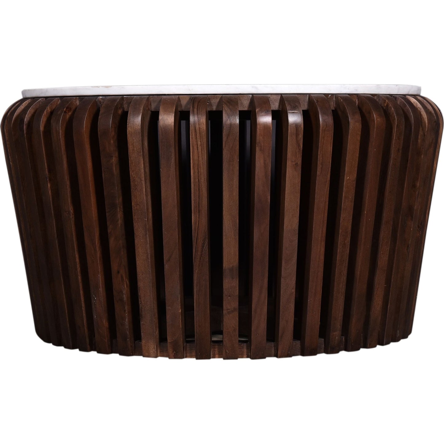 Table basse Alisha - Marbre blanc/marron