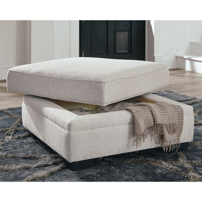 Pouf de rangement Dellara - Craie