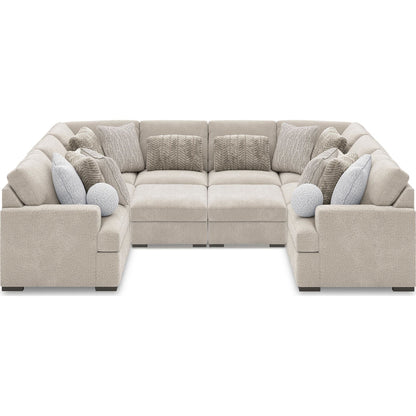 Canapé modulable Cuddle Plush 8 pièces avec poufs - Arctic