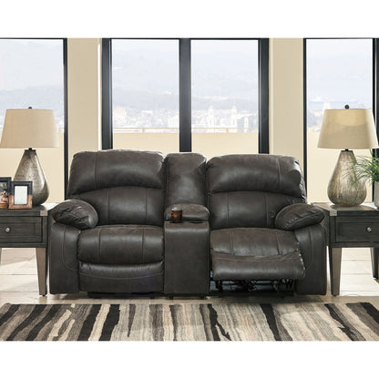 Causeuse inclinable électrique Dunwell avec console - Acier