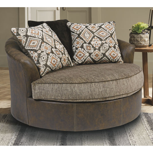 Chaise pivotante Abalone - Chocolat