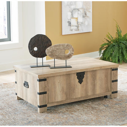 Table basse rectangulaire relevable Calaboro - Marron clair