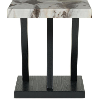 Lot de 3 tables Cendill - Marron foncé/blanc/noir