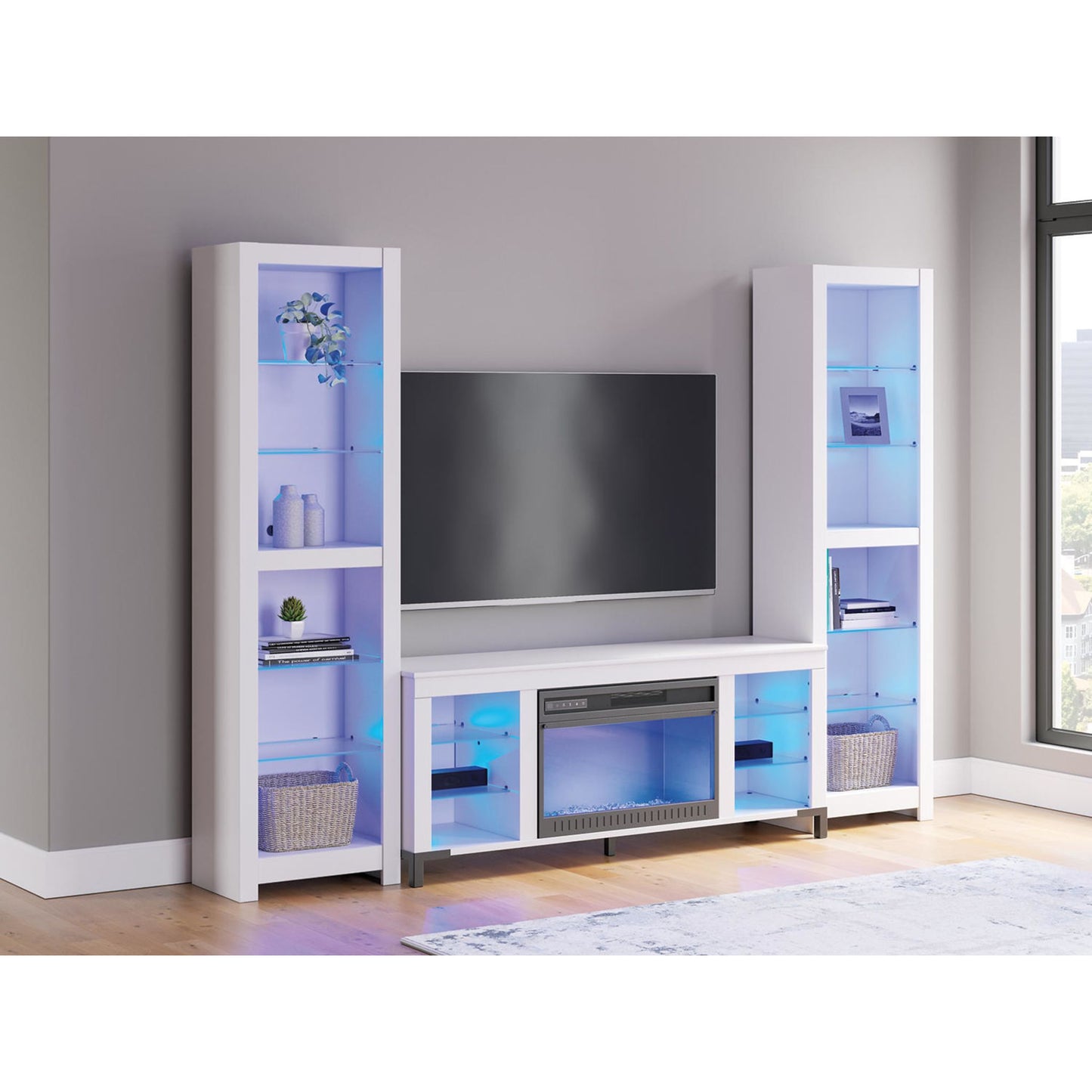 Meuble de divertissement 3 pièces Brollevi - Blanc