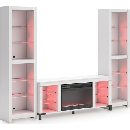 Meuble de divertissement 3 pièces Brollevi - Blanc