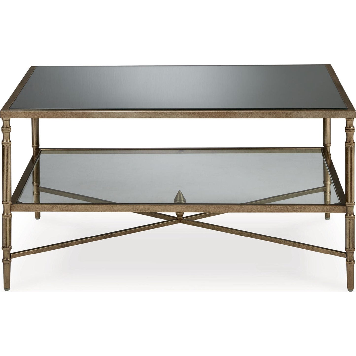 Table basse Cloverty - Finition or vieilli