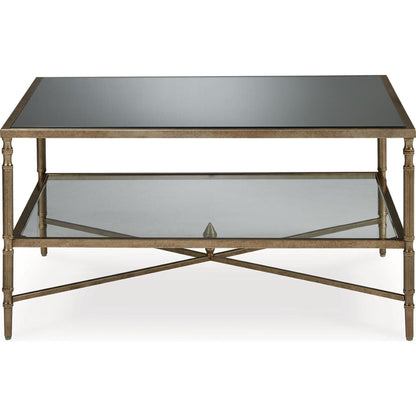 Table basse Cloverty - Finition or vieilli