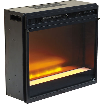 Meuble TV Chanceen avec cheminée - Marron foncé