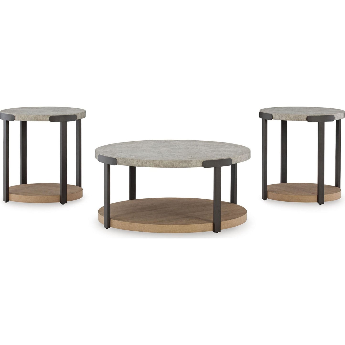 Lot de 3 tables Darthurst - Marron clair