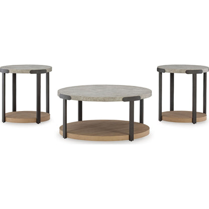 Lot de 3 tables Darthurst - Marron clair