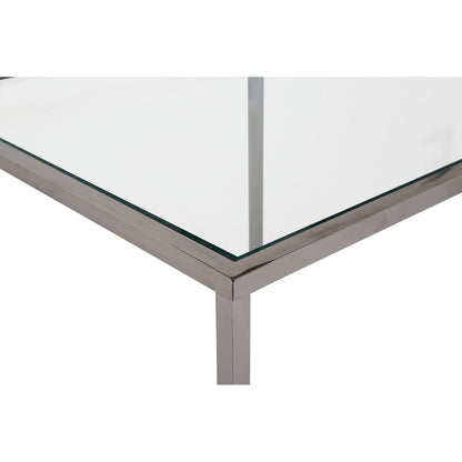 Table d'appoint croisée en verre