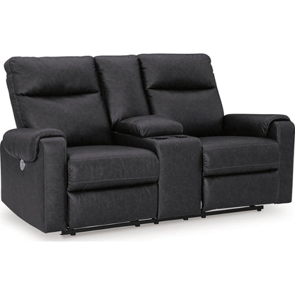 Causeuse inclinable électrique Axtellton avec console - Carbone