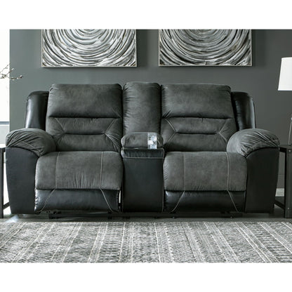 Causeuse inclinable Earhart avec console - Ardoise