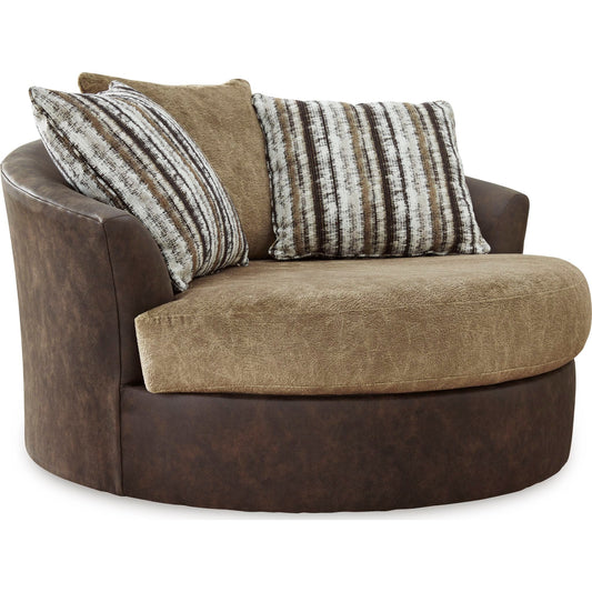 Chaise pivotante Alesbury - Chocolat