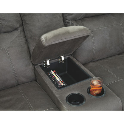 Causeuse inclinable austère avec console - Gris