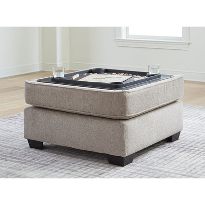 Pouf de rangement Claireah - Terre d'ombre