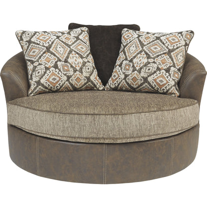 Chaise pivotante Abalone - Chocolat