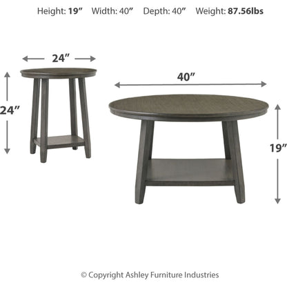 Tables Caitbrook (lot de 3) - Gris