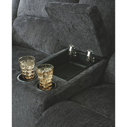 Causeuse inclinable Draycoll avec console - Ardoise