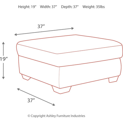 Pouf d'appoint surdimensionné Accrington - Granit