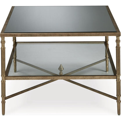 Table basse Cloverty - Finition or vieilli