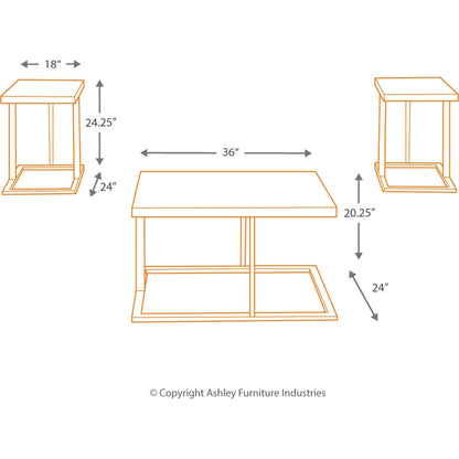 Tables Airdon (lot de 3) - Bronze