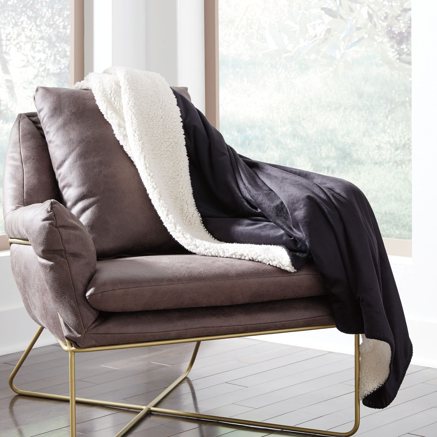 Fauteuil d'appoint Crosshaven - Gris foncé