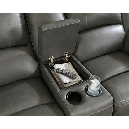 Causeuse inclinable avec console Calderwell - Gris