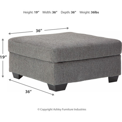 Pouf d'appoint surdimensionné Dalhart - Anthracite