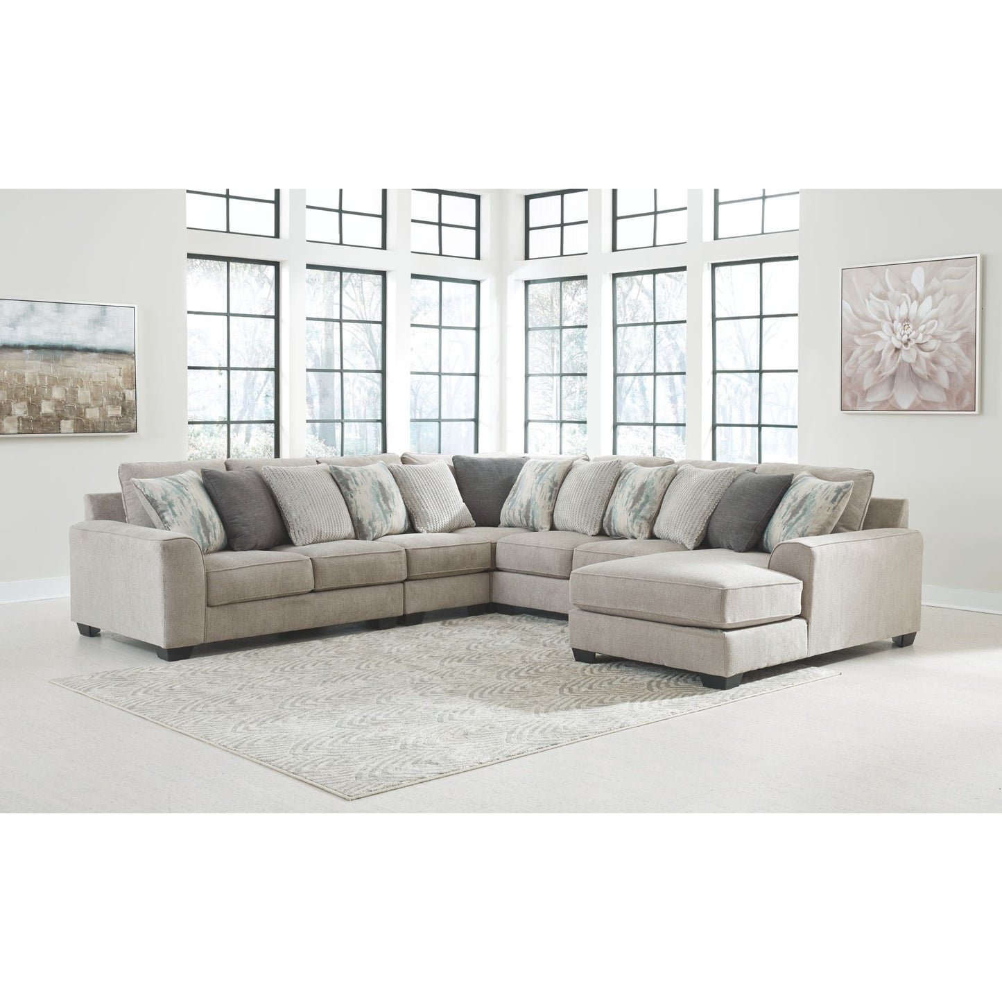 Canapé modulable Ardsley 5 pièces avec méridienne