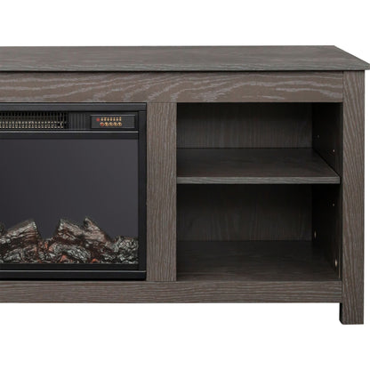 Meuble TV Brenna avec cheminée