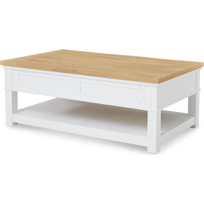 Table basse Ashbryn - Blanc/Naturel