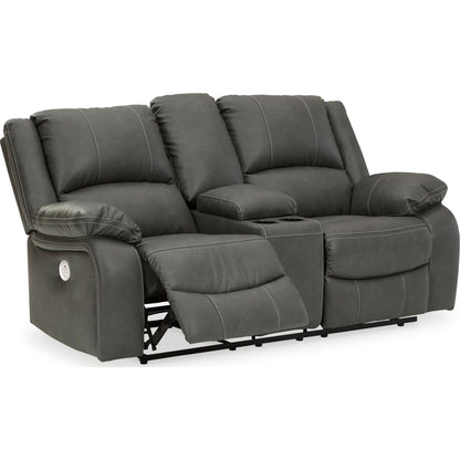 Causeuse inclinable électrique avec console Calderwell - Gris
