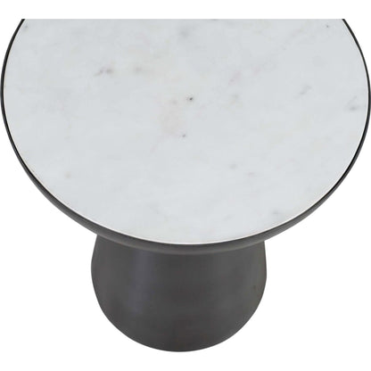 Table d'appoint Circularity - Blanc et bronze