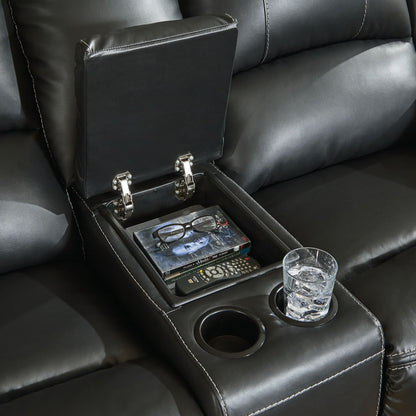 Causeuse inclinable avec console Calderwell - Noir