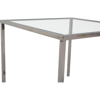 Table d'appoint croisée en verre