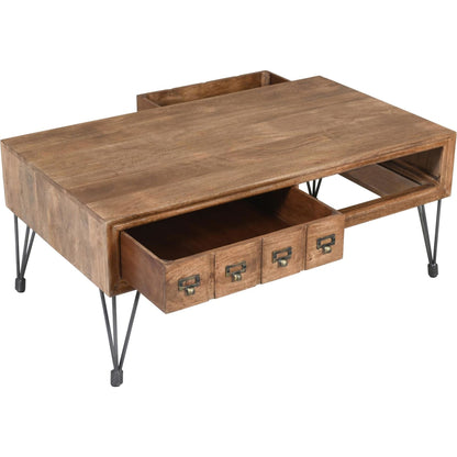 Table basse américaine vintage - Marron moyen