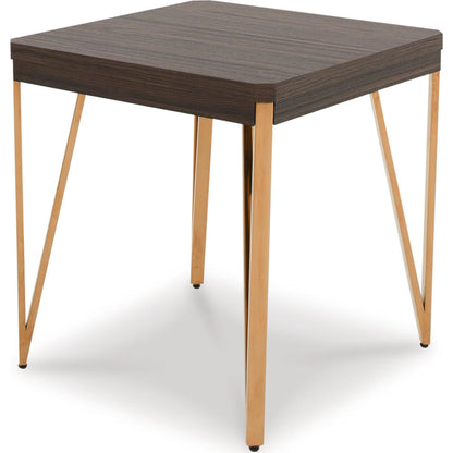 Lot de 3 tables Bandyn - Marron/Champagne