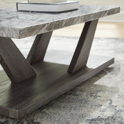 Lot de 3 tables Bensonale - Marron/Gris