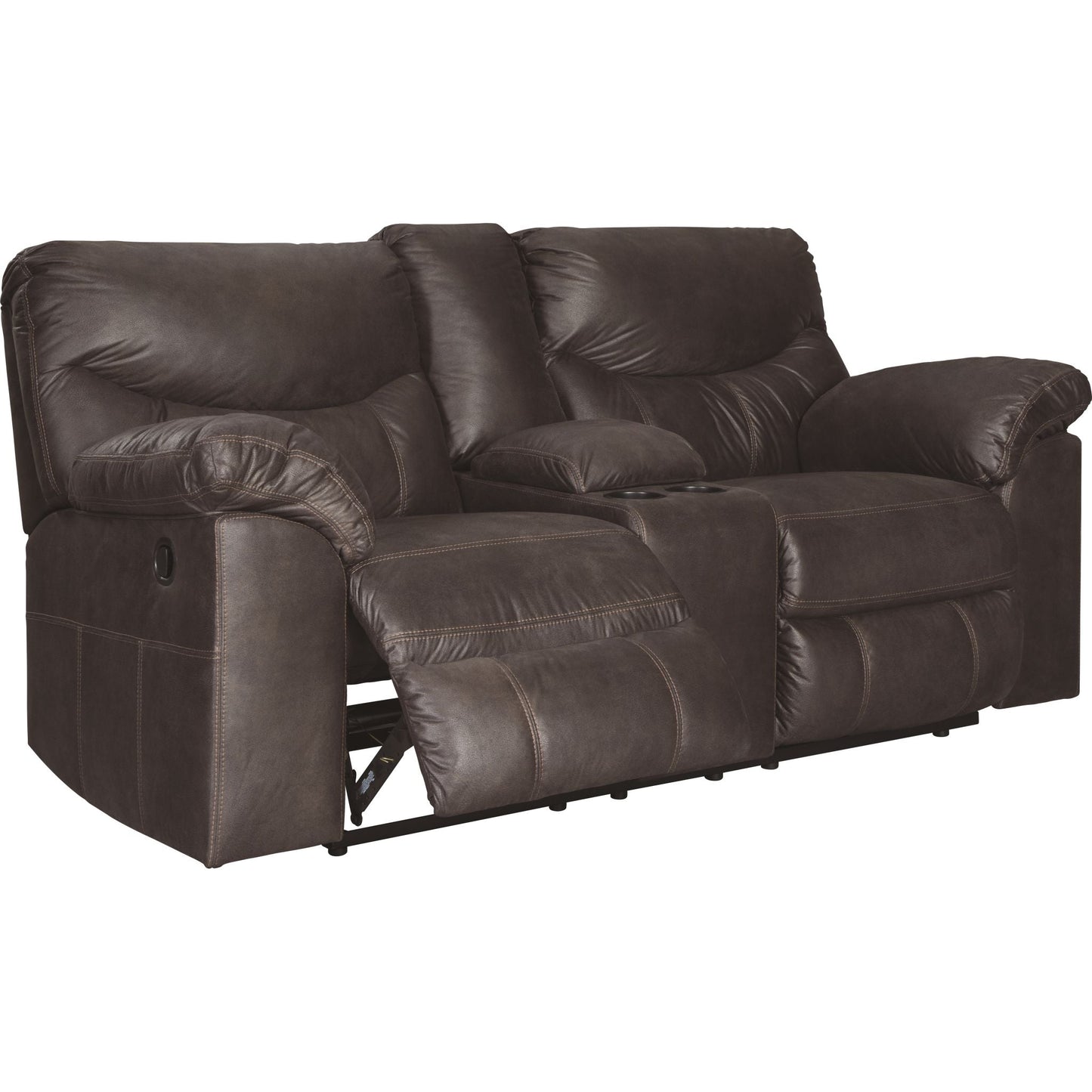 Causeuse inclinable Boxberg avec console - Teck